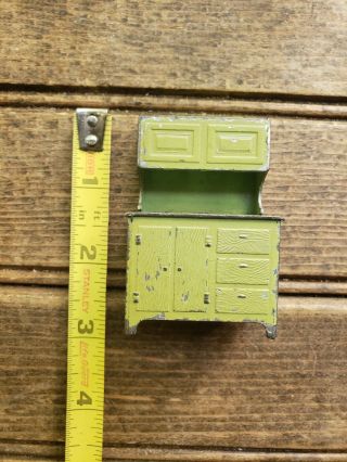 1920 ' s? OLD VINTAGE TOOTSIE TOY METAL DOLLHOUSE DOLL HOUSE Cabinet/Hoosier 3