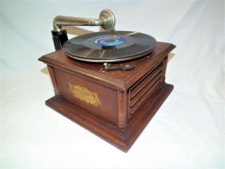 Rare Vintage Symphony United Wind Up Phonograph Gramophone 78 Rpm Record Player