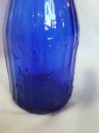 Blue Bottle Liberty Milk 1 Pint Rare Vintage