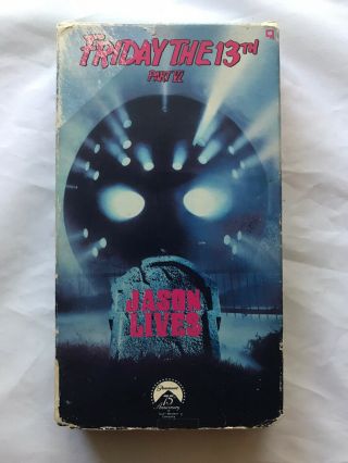 Friday The 13th - Part 6: Jason Lives Vhs 1987 Rare Horror F13