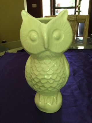 Rare Redwing Pottery Ceramic Owl Vase 650 Signed 9”x4”