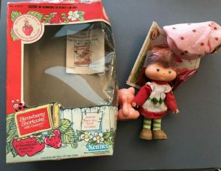 1980 Era Vintage Strawberry Shortcake Doll With Kitty & Box Kenner 1980 