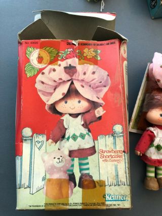 1980 era Vintage Strawberry Shortcake Doll with kitty & Box KENNER 1980 ' s 3