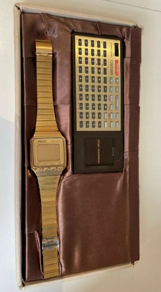 Seiko Very Rare Vintage Gold Computer Watch (memo - Diary)