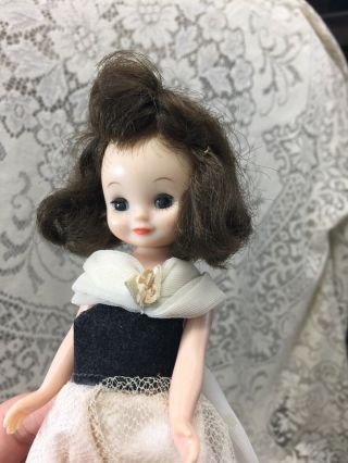 Vintage Betsy Mccall Doll 8” Plastic Brown Hair Jointed 1950’s