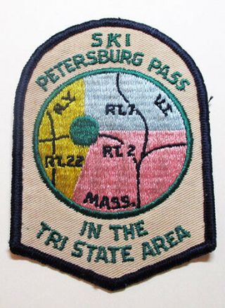 Rare - Vintage Petersburg Pass Ski Resort Embroidered Patch.