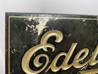 Vintage Rare Edelweiss Beer In Bottles Metal Sign Electro Chemical Engraving Co. 2