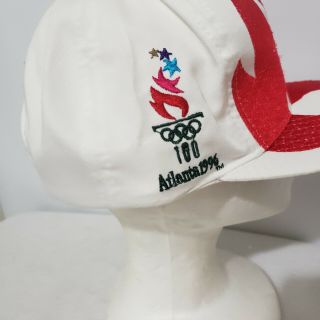 RARE - Vintage Starter Atlanta 1996 Snapback Hat Cap White Big Logo Olympics 2