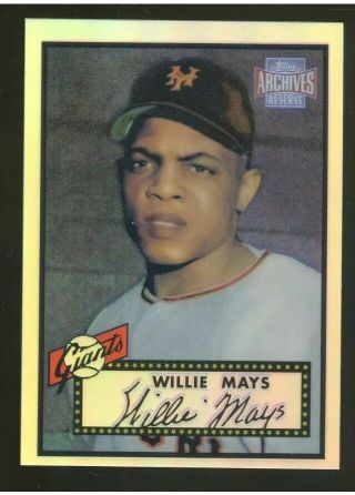 2001 Topps Archives Reserve Refractor 1952 261 Rookie Card Rc Willie Mays Rare