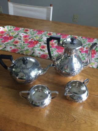 Sheffield Silver Plate 4 Piece Coffee And Tea Service