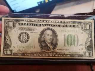 1934 Federal Reserve Note $100 Dollar Bill Richmond (e) Series Rare