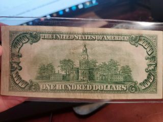 1934 FEDERAL RESERVE NOTE $100 DOLLAR BILL RICHMOND (E) SERIES RARE 2