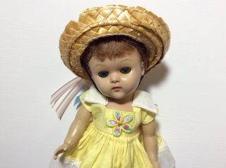 Vintage Vogue Ginny Doll,  1950s,  Tagged Dress,  Painted Lashes,  Sweet Doll