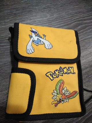 Vintage Nintendo Gameboy Advance Travel Pak Pokemon Bag Case Soft Yellow Rare