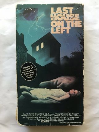 Last House On The Left Vhs Vestron Box R Rated Tape Horror Rare Oop Gore Sleaze