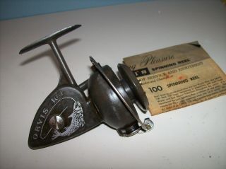 Vintage Orvis 100 Spinning Reel,  Made In Italy.  Missing Drag Knob,  W Papers