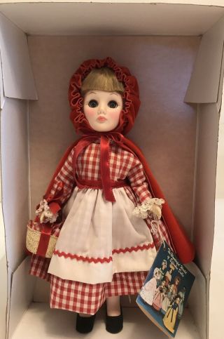 Effanbee Little Red Riding Hood Storybook Doll 11 " W Stand Porcelain