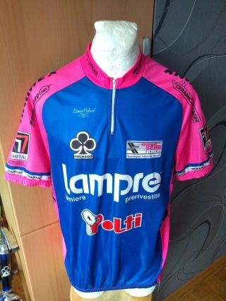Colnago Logo Lampre Polti Italy Cycling Shirt Vintage Maglia Jersey Rare