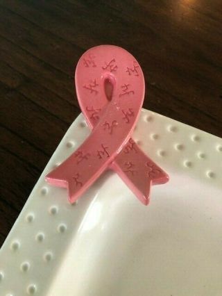 Nora Fleming Pink Breast Cancer Ribbon With Nfs - Rare & Retired