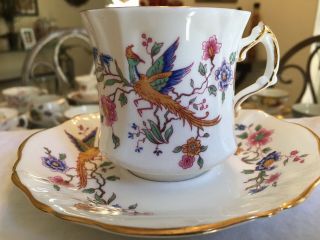 VINTAGE TEA CUP AND SAUCER HAMMERSLEY BIRD OF PARADISE (RARE) 1960s 3