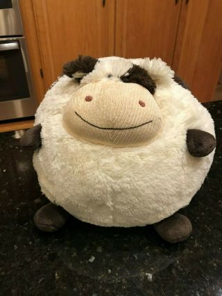 Rare Angel Toy Cow Plush Round Ball Pillow Squishable Plumpee 14 "