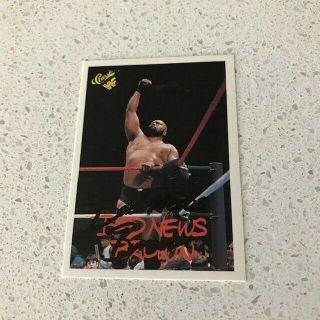 Bad News Brown Signed Autographed Rare 1990 Wwf Classic Card Ghetto Blaster Wwe