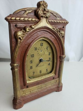 Antique Alarm Clock Marked,  Symphony,  Lux Clock Mfg.  Co. ,  Waterbury,  Conn