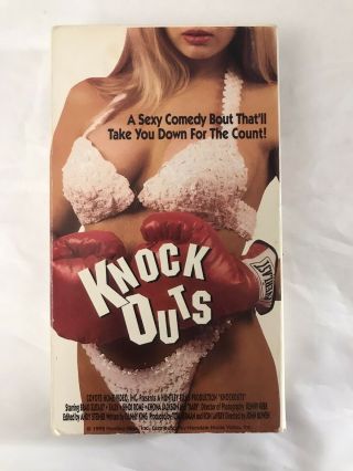 Knock Outs (1992) Vhs Coyote Home Video Inc.  Rare Htf Oop T&a Sex Comedy