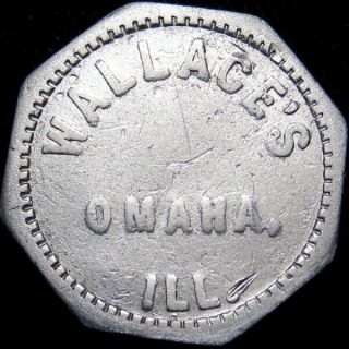 1913 Omaha Illinois Good For Token Wallace 