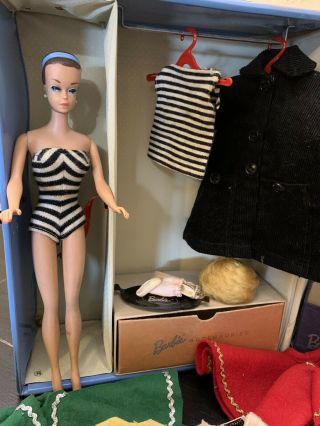 Vintage Fashion Queen Barbie Doll with Wig Case And Clothes 1964 Mattel 2