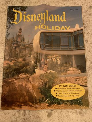 Vintage Disneyland Holiday Fall 1957 Guide Rare