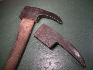 Antique Old Vintage Tools Axes Hatchets Pickaroon Pair Shape