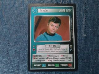 Dr.  Mccoy Ultra Rare From The Trouble With Tribbles Set Of Star Trek Ccg 1e