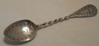 Antique - Sterling Silver Souvenir Spoon - W/ Native American Details