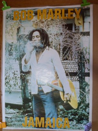 BOB MARLEY JAMAICA - RARE 1990 ' s ROLLED MUSIC POSTER - APPROX.  25 X 35 2