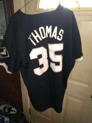 Chicago White Sox Frank Thomas 35 Vintage Majestic Mlb Baseball Jersey Mens Xl