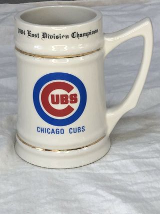 Vintage Chicago Cubs 1984 National League Champions World Series Stein Mug Rare