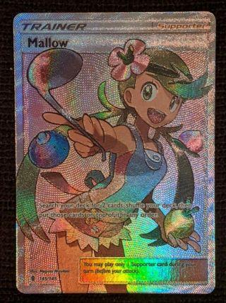 Mallow 145/145 Ultra Rare Trainer Pokemon Tcg Sun & Moon Guardians Rising