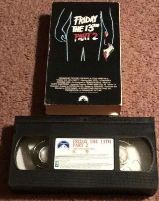 Friday The 13th Part 2 Vhs Tape Rare