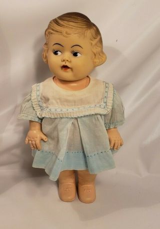Vintage Sun Rubber Baby Doll With Dress