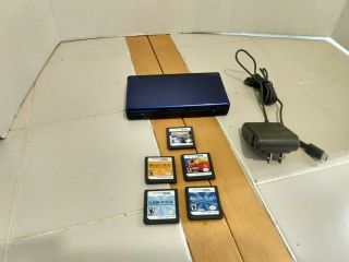 Rare Nintendo Ds Lite Blue With Games And Charger