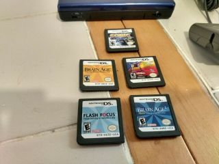 Rare Nintendo Ds Lite Blue With Games and Charger 3