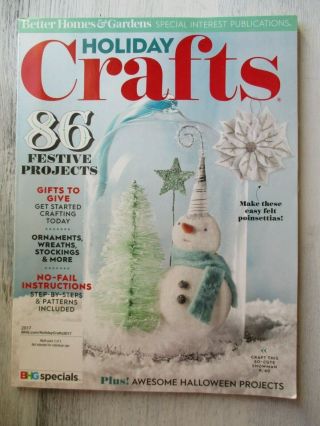 Better Homes & Gardens Holiday Crafts 2017 Christmas Projects & Halloween Rare