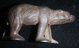 Rare Old Antique Metal Die Cast Toy Bear Collectible