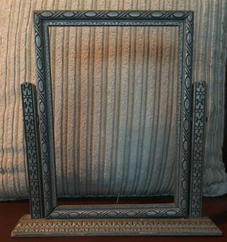 Antique Vintage Swivel Tilt Swing Picture Frame Wood