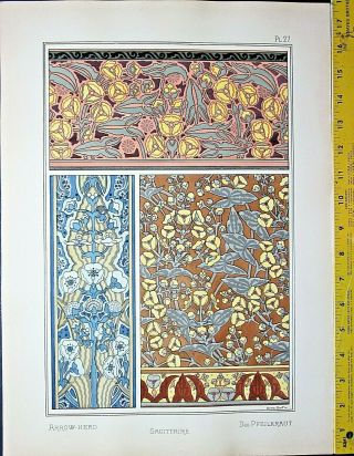 Arrowhead Plant Design,  Art Nouveau/jugendstil,  Eugene Grasset,  La Plante.  1896 27