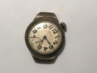 Rare Watham Wwi 1917 Military Trench Watch Sterling Case Plus Xtra Movement
