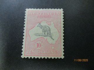 Kangaroo Stamps: 10/ - Pink Smw Rare - (k38)