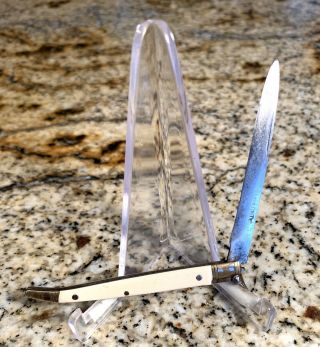 Rare Antique Spanish Lock Blade Navaja Clasp Miniature Pocket Knife -
