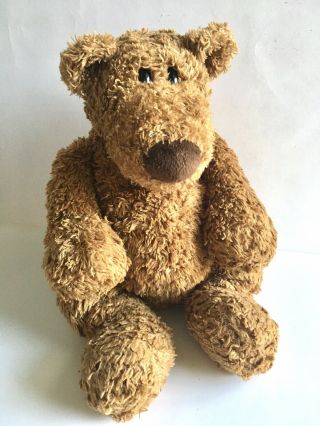 Gund Rare Schlepp 10” Tall Sitting Teddy Bear Plush Brown Curly Soft Hair 15069